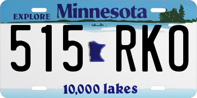MN license plate 515RKO