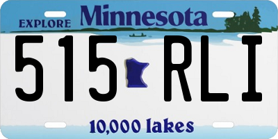 MN license plate 515RLI