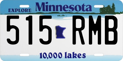 MN license plate 515RMB