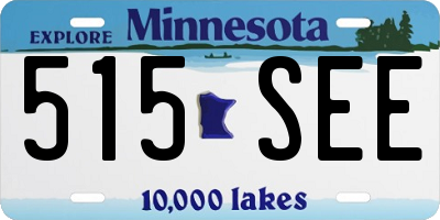 MN license plate 515SEE