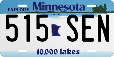 MN license plate 515SEN