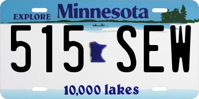 MN license plate 515SEW