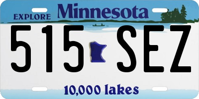 MN license plate 515SEZ