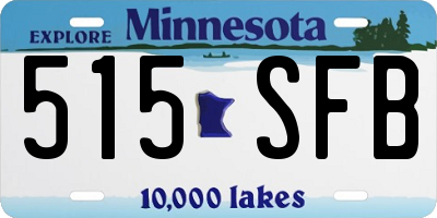 MN license plate 515SFB