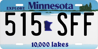 MN license plate 515SFF