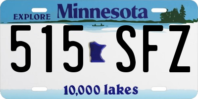 MN license plate 515SFZ