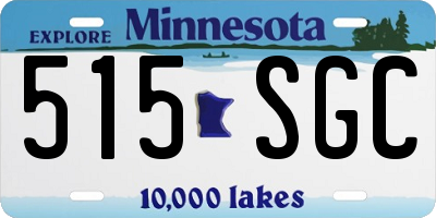 MN license plate 515SGC