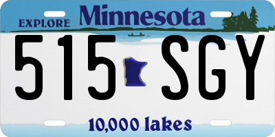 MN license plate 515SGY