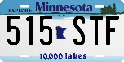 MN license plate 515STF