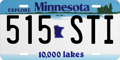 MN license plate 515STI