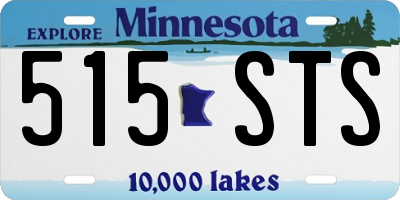 MN license plate 515STS