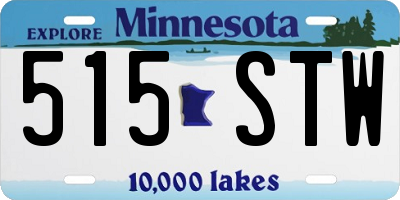 MN license plate 515STW