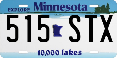 MN license plate 515STX