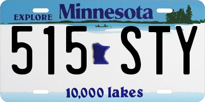 MN license plate 515STY