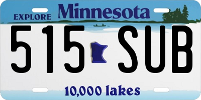 MN license plate 515SUB