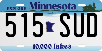 MN license plate 515SUD
