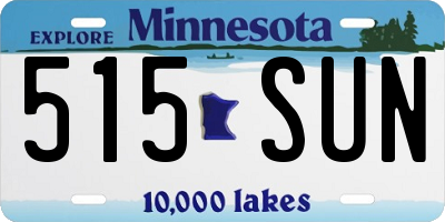 MN license plate 515SUN