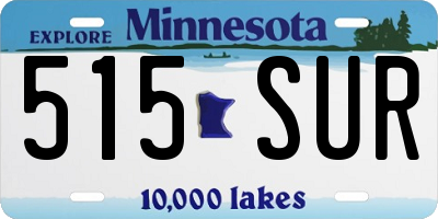 MN license plate 515SUR