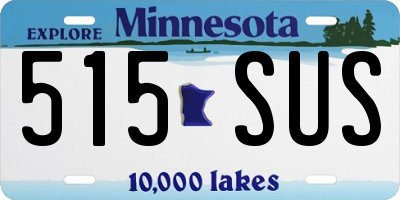 MN license plate 515SUS
