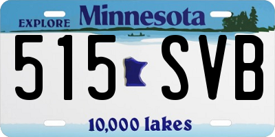 MN license plate 515SVB