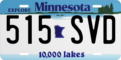 MN license plate 515SVD