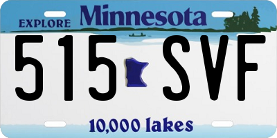 MN license plate 515SVF