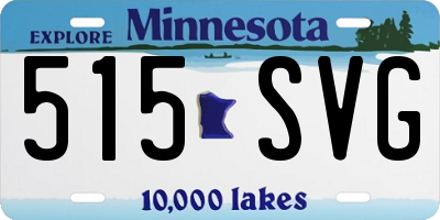 MN license plate 515SVG