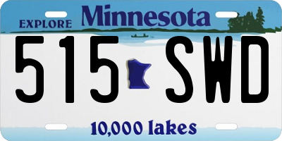 MN license plate 515SWD
