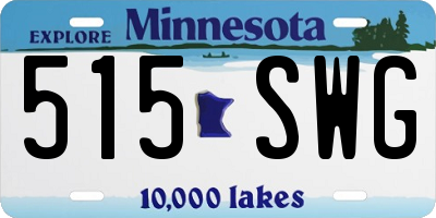 MN license plate 515SWG