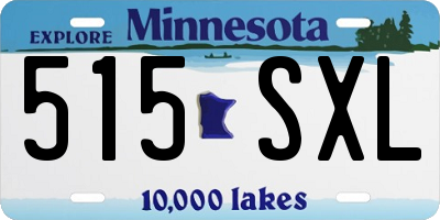 MN license plate 515SXL