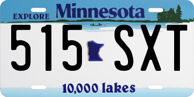 MN license plate 515SXT