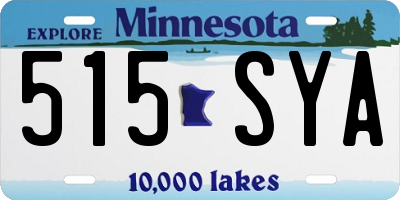 MN license plate 515SYA