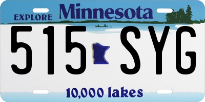 MN license plate 515SYG