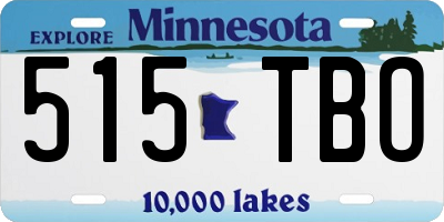 MN license plate 515TBO