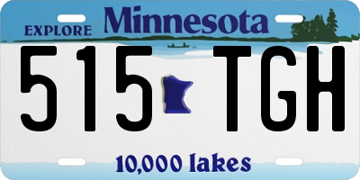 MN license plate 515TGH