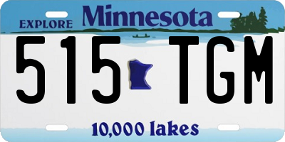 MN license plate 515TGM