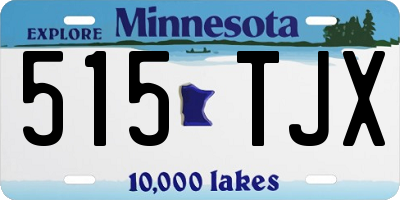 MN license plate 515TJX