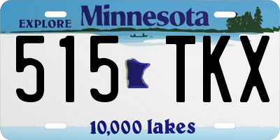 MN license plate 515TKX