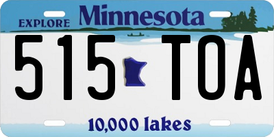 MN license plate 515TOA