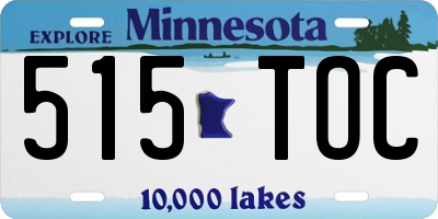 MN license plate 515TOC