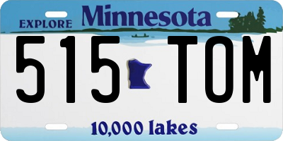 MN license plate 515TOM