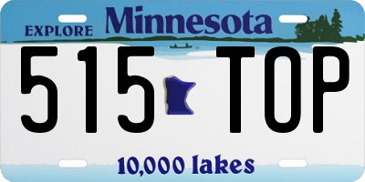 MN license plate 515TOP