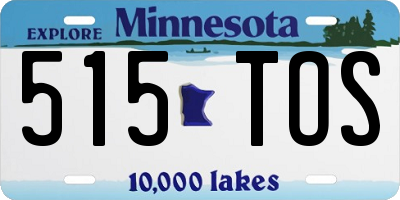 MN license plate 515TOS