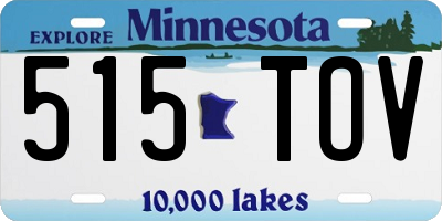 MN license plate 515TOV