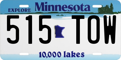 MN license plate 515TOW