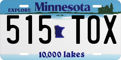 MN license plate 515TOX