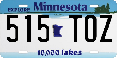 MN license plate 515TOZ