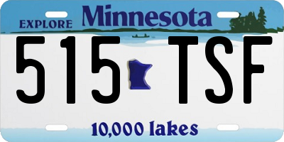 MN license plate 515TSF