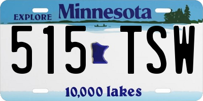 MN license plate 515TSW
