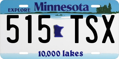 MN license plate 515TSX